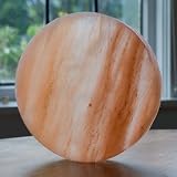 Pure Salt's Gourmet 8 inch Round Himalayan Salt Plate ships with free 6 inch round plate for Serving Food