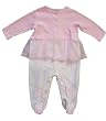 Newborn Girls Baby Prima Ballerina Footed Coverall with Headband