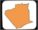 Decorated Mouse Pad with map, Algeria, country