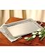 RECTANGULAR TRAY WITH HANDLES - SILVER PLATED HAMMERED DESIGN RECTANGULAR TRAY WITH HANDLES - charger plate