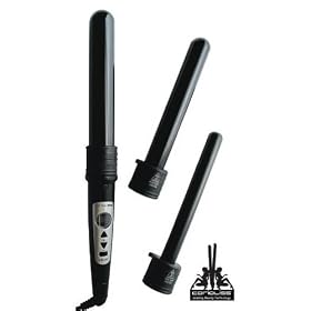 Corioliss Tri Curl (3p) Tourmaline Ceramic Digital Curling Iron Set - 3 Barrels Dual Voltage 110v-240v