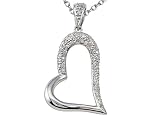0.25 cts Heart Shaped Pendant - 18kt White Gold FREE GIFT BAG!