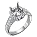 3 Sided Bead Set Diamond Engagement Ring .90cttw(CZ ct