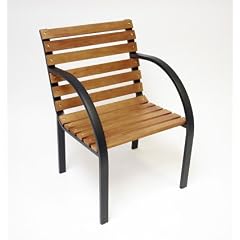 Hergestellt f�r DEMA Gartenstuhl "Modern" 55 cm Holz/Metall