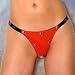 Patent PVC G-String Elastic Back Red and Black (as shown) One Size
