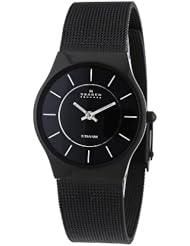 Skagen Womens Titanium Black Dial and Black Mesh Watch 233STMB