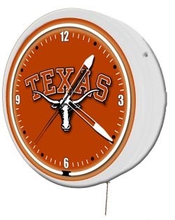 Texas Longhorns Neon Clock