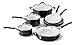 Calphalon 10 Piece Ceramic Nonstick Cookware Set, Medium, Black