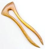 6 inch Hair Fork Ursula Style Natural Exotic Tropical Canary Wood