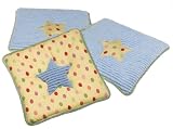 Sumersault Jelly Bean Wallhanging - Set of 3 Squares w/stars