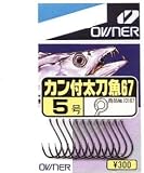 オーナー針 カン付太刀魚67 ガンブラック 4号 10167
