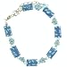 Aqua Tropical Flower Fimo Bracelets