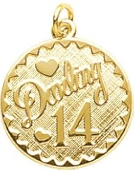 Rembrandt Charms 14th Birthday Charm, 10K Yellow Gold