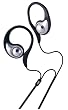 JVC HAE33S Clip-On "Ear Gem" Headphones (Black & Silver)