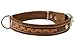 Brown Genuine Leather Braided Dog Collar, 1