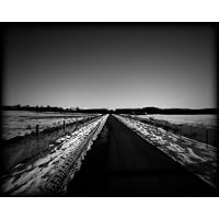Scottish Winter Road Print Black and White SOBW8626 16x20