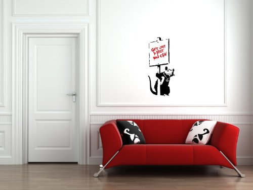 black Friday Banksy While Wall Vinyl DecalB007XKTT66