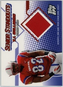 T.J. Williams Tampa Bay Buccaneers 2006 Topps Draft Picks and Prospects Senior Standout Jersey Football Card