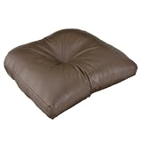 Arlee Faux Leather Metro Non Slip Chair Pads, Set of 4, Brown by 
