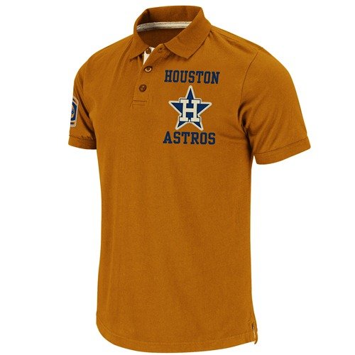 Houston Astros Cooperstown Majestic Amsterdam Vintage Polo Shirt