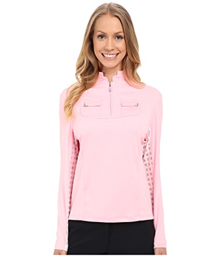 [ブラック ハーフパンツ] Jamie Sadock レディース Long Sleeve Top with Lace Mesh Panels Underarm トップス [並行輸入品]