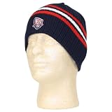 New Jersey Nets 3 Stripe Knit Beanie / Winter Hat