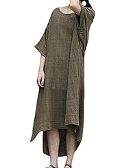 Plus Size Cotton/Linen Jacquard Maxi Dress 