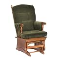 Cushion Arm Glider and Ottoman - Maple