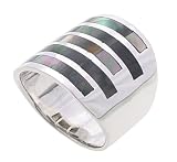 SilverBin Sterling Silver High Polish Abaloney Chucky Wide Band Ring