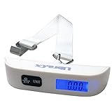 Libra.Cx LEDバックライト＆簡易温度計付ラゲッジスケール ベルト式 スーツケース計量(MAX50Kg)