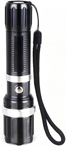 CREE LED Flashlight, Adjustable Zoomable Focus Torch Light, 3 Brightness Levels, Aero-grade Aluminum Alloy Construction, 300m Beam Distance, 1pc 18650 Batttery(Not Included)