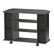 Contemporary Corner TV Cart - Black