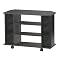 Contemporary Corner TV Cart - Black