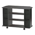 Contemporary Corner TV Cart - Black
