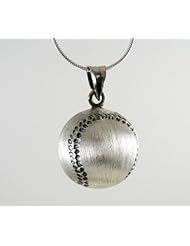 Sterling Silver Baseball Chain Necklace