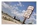 An Expanse of Blue Sky with Clouds Above a Red and White Sign Showing Gas Prices Photographic Poster Print, 24x18