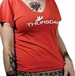 THURSDAY - Logo Dove - Red Bat Sleeve Girls T-shirt (Girlie)