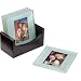 Cherished Accents Glass Photo Picture Frame Coaster Set