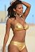 Metallic Banded Thong Bikini