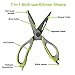 Modern Utensils - Heavy Duty 7-in-1 Multifunction Kitchen Shears Take-apart with Magnetic Sheath/holder - For Poultry or As Bottle Opener, Nut Cracker, Knife, Can Opener. Speed up your preparations.