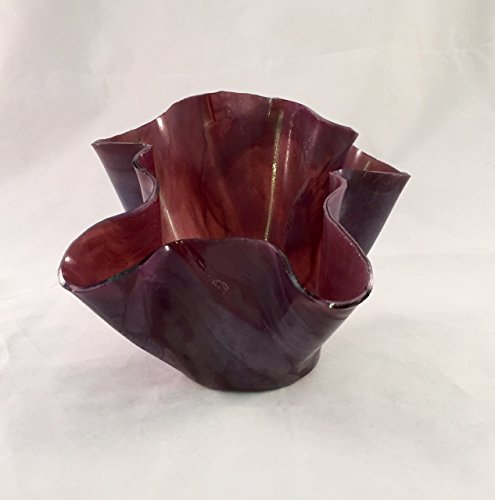 Purple Fused Glass Vase / Brush Holder