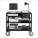 Luxor AVJOH48MM Three Shelf Adjustable Height Multi-Media Center