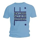 Bravado Mens New Order Movement Blue Mens T shirt Medium Blue 30333000bp Medium