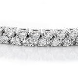 14K White Gold Diamond Bracelet -- 5.00 Ct. SI2-SI3 G/H