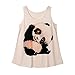 EFINNY Women's Kawaii Panda Printed Casual Loose Sleeveless Shirt Tank Tops, Color 8, Size (S-M)