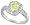 Sterling Silver Vintage Style Engagement Ring, w/ a 7 x 5 mm (.75 ct) Oval Cut Light Peridot-colored CZ Stone, 7/16