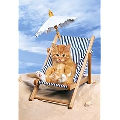 PUZZLE 500 TEILE KATZE im LIEGESTUHL KATZEN TIER TIERE