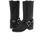 Frye 12R Belted Harness Mens Motorcycle Boots 11.5 Black Leather - 87250-1