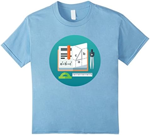 Science Design #3 Geometry Calculus Math T-Shirt - Kids 6 - Baby Blue
