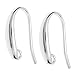Dreambell 2 pcs 925 Sterling Silver Hook With Ring Dangle Charm Earwire Earring Connector